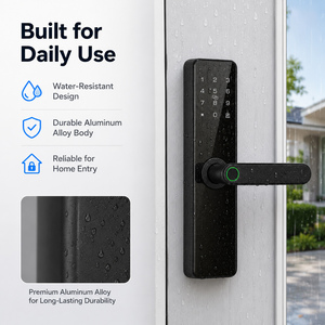 Glomarket Tuya WiFi Waterproof Fingerprint Intelligent Indoor Wooden Door Lock Password Card APP Control Suitable for Home - Product Image 2