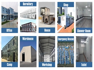 Commande minimum en acier à châssis nu Maison préfabriquée à deux étages Cour d'entrepôt étanche - Product Image 5