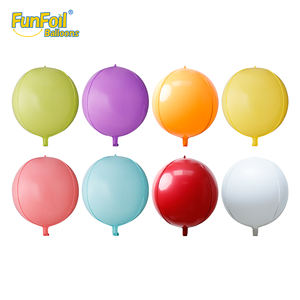 Оптовые воздушные шары Funfoil 4D Globo 10 дюймов, высококачественные, сертифицированные CE ASTM-936, нейлоновые, наполненные гелием, для дней рождения, юбилеев и свадеб - Product Image 2