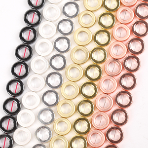 Pietra di ematite naturale rosa KC placcato in oro 12mm perline a cerchio cavo distanziatore per gioielli che si adattano accessori per bracciali fai da te - Product Image 1