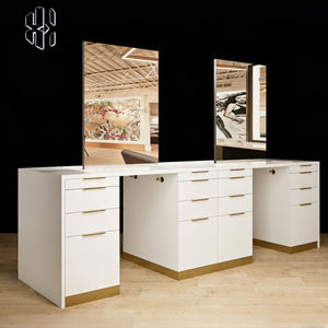 Quality European Hairdressing Barber <b>Mirror</b> With Storage <b>LED</b> Lighted Light Hair Salon Special <b>Mirror</b> Table for Hairdressing - Product Image 5