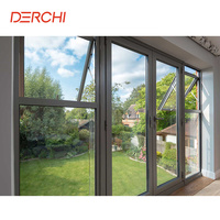 Portes extérieures modernes à double battant en aluminium vitré pour l'extérieur