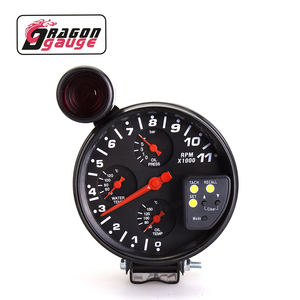 DragonGauge NOUVEAU 5 ''4in1 Tachymètre automatique 11000 Revs Pression d'huile Température de l'eau Jauge de température d'huile avec lumière de changement de vitesse (8141) - Product Image 1