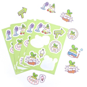 Fabricant d'autocollants décoratifs personnalisés mats Kawaii, autocollants en vinyle découpés à la forme, imperméables, personnalisés, feuilles d'autocollants <span class=keywords><strong>de</strong></span> dessins animés - Product Image 1