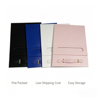 Boîte cadeau magnétique pliable en cuir PU, emballage de luxe personnalisé pour cosmétiques, électronique, foulards, bijoux, vente en gros, gaufrage quadricolore