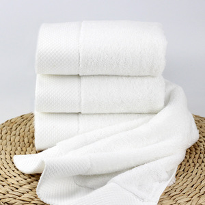 White Cotton <b>Bath</b> <b>Towel</b> 40x80 Cm Hotel Use Skin Friendly Rectangle Solid Color <b>Towel</b> <b>Set</b> - Product Image 1