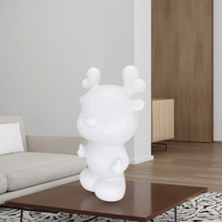 Nouveau kit de peinture DIY, figurine animale ours lapin dragon porte-bonheur blanc peint à la main, décoration d'intérieur, jouet, statue, cadeau fait main