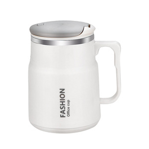 Cao tìm kiếm 304 thép không gỉ cà phê Mug Tea Cup với nắp có thể gập lại muỗng và rơm chân không chai món quà hoàn hảo - Product Image 5