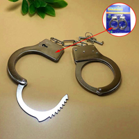 Menottes professionnelles en métal moulé sous pression avec loquets de sécurité à dégagement rapide pour le cosplay et les accessoires de fête