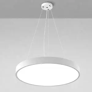Lampu gantung lingkaran modern, lampu liontin led linear untuk ruang tamu/ruang makan/kantor/rumah