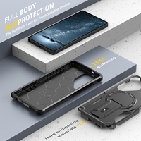 Coque de téléphone robuste en TPU+PC, antichoc, pour Samsung Galaxy S25 Ultra, avec béquille et fonction de charge