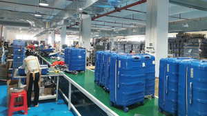 Ensemble de bagages 6 pièces, valise rigide à roulettes, 4 roues, bleu, sac de <span class=keywords><strong>voyage</strong></span> léger pour homme et femme, valises extensibles - Product Image 6