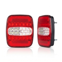 Nouveau feu arrière carré à LED pour camion, avec fonctions d'arrêt, de freinage, de clignotant et de recul, étanche IP67, certifié SAE/DOT