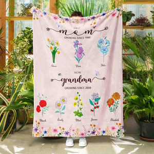 Première maman maintenant, <span class=keywords><strong>couverture</strong></span> <span class=keywords><strong>de</strong></span> grand-mère personnalisée, <span class=keywords><strong>couverture</strong></span> <span class=keywords><strong>de</strong></span> jardin <span class=keywords><strong>de</strong></span> grand-mère, <span class=keywords><strong>couverture</strong></span> <span class=keywords><strong>de</strong></span> fleurs <span class=keywords><strong>de</strong></span> <span class=keywords><strong>naissance</strong></span> personnalisée, fête des mères, grand-mère - Product Image 3