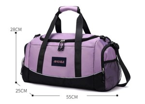 Bolsa de gimnasio con compartimiento para zapatos y bolsillo húmedo para <span class=keywords><strong>hombre</strong></span> y mujer, bolso de <span class=keywords><strong>viaje</strong></span> de lona para avión, bolsas de mano deportivas para gimnasio y natación - Product Image 4