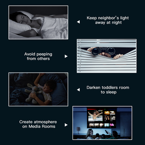 100% rideaux occultants Portable nuances couverture de fenêtre pas de perceuse avec crochets et boucles bandes nuances temporaires pour chambre d'enfant dortoir - Product Image 4