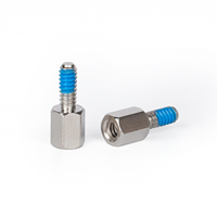 Entretoise hexagonale en acier inoxydable de haute précision, finition nickel, partiellement filetée, pour isolation de circuits imprimés et fixation de serveurs
