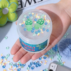 Kit de Slime Transparente con Purpurina JITENG con Juguete de Tortuga Pequeña, Divertido Regalo de Manualidades para Fiestas de Cumpleaños - Product Image 4