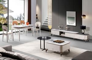 Gabinete de pared de mármol para café, mesas de <span class=keywords><strong>Mesa</strong></span>, diseño de chimenea, soportes para bajos, Unidad de Tv portátil de lujo Meuble para dormitorio - Product Image 5