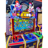 Jeu d'arcade interactif de combat de monstres fluviaux pour 4 joueurs, machine à monnayeur pour centre de divertissement