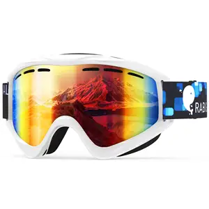 Anti-sis UV koruma spor gözlük kayak gözlüğü süper Anti-Scratch silindirik çift Lens kayak gözlükleri