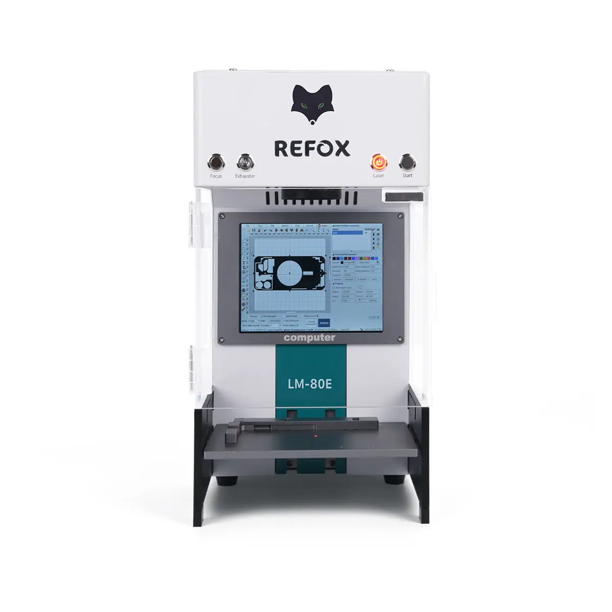 REFOX LM-80E 3 in 1 Intelligent Laser Marking Machine For iPhone 14 plus Back Glass Removal DIY logo engraving machine