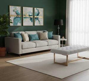 Banc en velours tufté sur mesure, mobilier d'assise intérieur, design moderne, banc rembourré en tissu doux et moelleux, durable pour l'école - Product Image 3