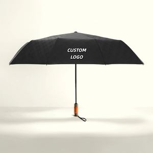 Promotion Manufacturer High Quality 105Cm Waterproof <b>Foldable</b> Wooden Handle Luxury Cheap Automatic Wholesale <b>Umbrella</b> for Men - Product Image 2