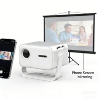 Projecteur Home Cinéma 1080P 280 Lumens Portable avec Système d'Exploitation Android Intégré, Prise en Charge 4K pour Films et Jeux, Compatible Téléphone Mobile