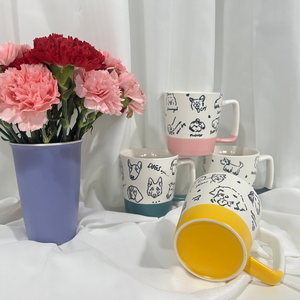 <b>Large</b> 11OZ Porcelain Coffee <b>Mug</b> Cute Animal Design Two-Tone Color Reusable Food Safe Dishwasher Microwave Safe Business Gift - Product Image 1