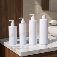 Bouteilles vides cylindriques en PET de 500 ml pour emballages de soins de la peau, 250/300/400 ml pour lotion corporelle et huiles essentielles, flacon pompe pour shampoing
