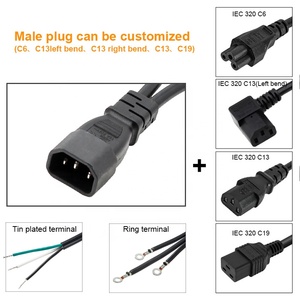 Cable de alimentación de extensión IEC C14 a 2, doble C13, divisor Y máquina de cable de alimentación - Product Image 4