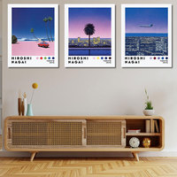 HAOWAI-Toile d'art mural OEM/ODM Hiroshi Nagai, impression japonaise, cadeau d'art, art mural des années 80, impression Synthwave, décoration d'intérieur