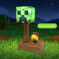 Lampu Malam LED Plastik USB Isi Ulang Mainan Blok Bangunan Desain Pixel Art Cahaya Hangat Dekorasi Kamar Tidur Anak Hadiah