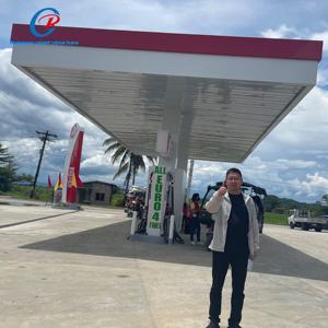 Structure en acier pour toit de station-service, auvent de station-service, panneau de signalisation autoportant, panneau de prix - Product Image 4