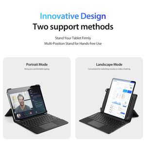 Funda Universal para Tablet de 9-11 Pulgadas con Teclado Plegable Trasero, Cubierta de Cuero PU Simple para Negocios, Producto Nuevo - Product Image 3