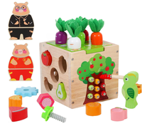 Happy Jack jouet éducatif jouets de tri de forme en bois avec jeu de récolte de carottes