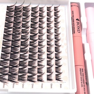 Wholesale Professional Handmade Synthetic Hair Eyelash Extension Kit Individual <strong>Lash</strong> <strong>Clusters</strong> for DIY <strong>Cluster</strong> <strong>Lashes</strong> Fan - Product Image 2