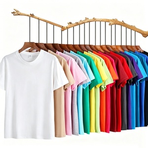 T-shirt pour homme en coton 100% de haute qualité, 200 GSM, tricoté, décontracté, <span class=keywords><strong>blanc</strong></span> <span class=keywords><strong>et</strong></span> noir, uni, avec logo personnalisé imprimé par transfert thermique - Product Image 2