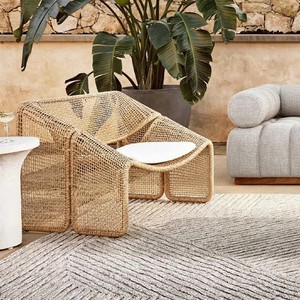 Sofá <span class=keywords><strong>de</strong></span> Ratán Creativo <span class=keywords><strong>para</strong></span> <span class=keywords><strong>Jardín</strong></span>, Patio, Balcón, Silla Individual Artística <span class=keywords><strong>para</strong></span> Exteriores, Combinación <span class=keywords><strong>de</strong></span> <span class=keywords><strong>Muebles</strong></span> <span class=keywords><strong>de</strong></span> Tres Piezas <span class=keywords><strong>para</strong></span> Casa <span class=keywords><strong>de</strong></span> Huéspedes - Product Image 5