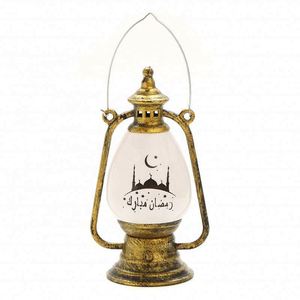 Portable Eid Mubarak <b>Ramadan</b> Decorations Retro Led Lights Islamic Muslim Oil Lamps Wind Lanterns Decorative Lighting <b>Gifts</b> - Product Image 4