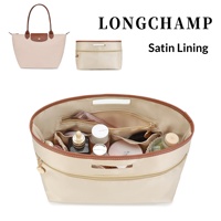 Sac de rangement intérieur pour sac Longchamp Dumpling, organisateur léger en satin, sac de voyage avec fermeture éclair, poche intérieure, moderne