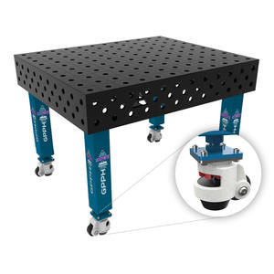 SteelExpert GPPH 1.2x1m wheeled <b>welding</b> <b>bench</b>, 25mm thick, 28mm holes - Product Image 1