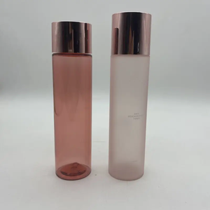 Botella de Tónico PET Mate Esmerilado Rosa de 30ml 50ml 60ml 80ml 100ml 120ml 150ml con Tapas de Rosca Doradas, Envase para Cosméticos - Product Image 2