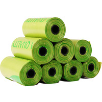 Sacs à déchets pour animaux de compagnie en papier biodégradable avec parfum original pour chiens - Type enroulable 8 par boîte 15 par rouleau