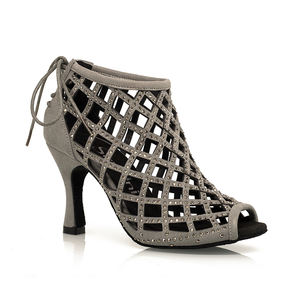 Botas de baile con tacón de aguja para mujer, zapatos de baile latino <span class=keywords><strong>Tango</strong></span> de cristal a la moda - Product Image 5