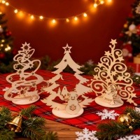 Sapin de Noël en bois pur avec un design facile à ranger et une structure durable, parfait pour les appartements