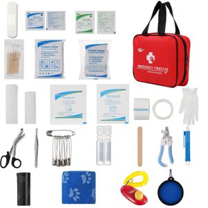 Trousse de premiers soins personnalisée ORI-POWER pour chien et chat, trousse médicale pour animaux de compagnie, trousse de premiers soins pour le camping, trousse d'urgence pour les voyages en plein air - Product Image 1