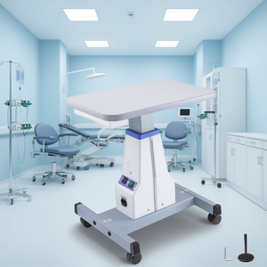 Base a Piedistallo Rettangolare in Metallo D0100H5320P per Tavolo Ospedaliero 580 x 400 mm, Regolabile Manualmente, Design Contemporaneo - Product Image 2