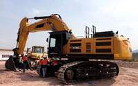 Excavatrice géante pour l'exploitation minière SY750H-S SY705H-S, méga-engin de terrassement |   Godet super grand format de 4,6 à 5,4 m³, poids opérationnel de 76,2 tonnes